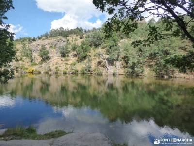 Tejos Rascafría-Valhondillo o Barondillo;la chorrera de san mamés embalse de puentes viejas rio bo